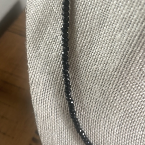 Black faceted hematite necklace in 17” - Picture 3 of 4